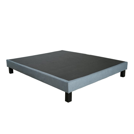 Somier acolchado gris